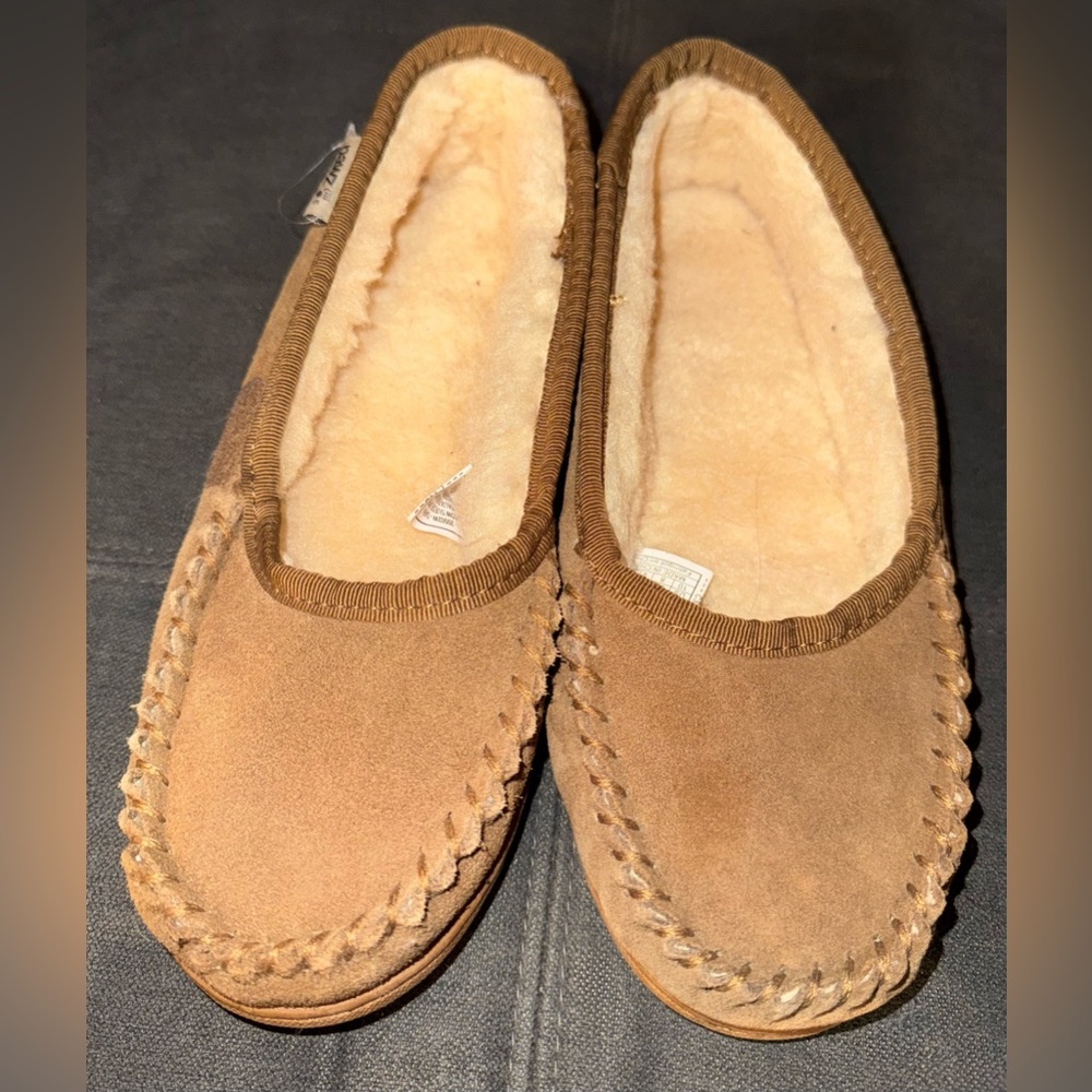 PAWZ Tan Moccasin Slippers